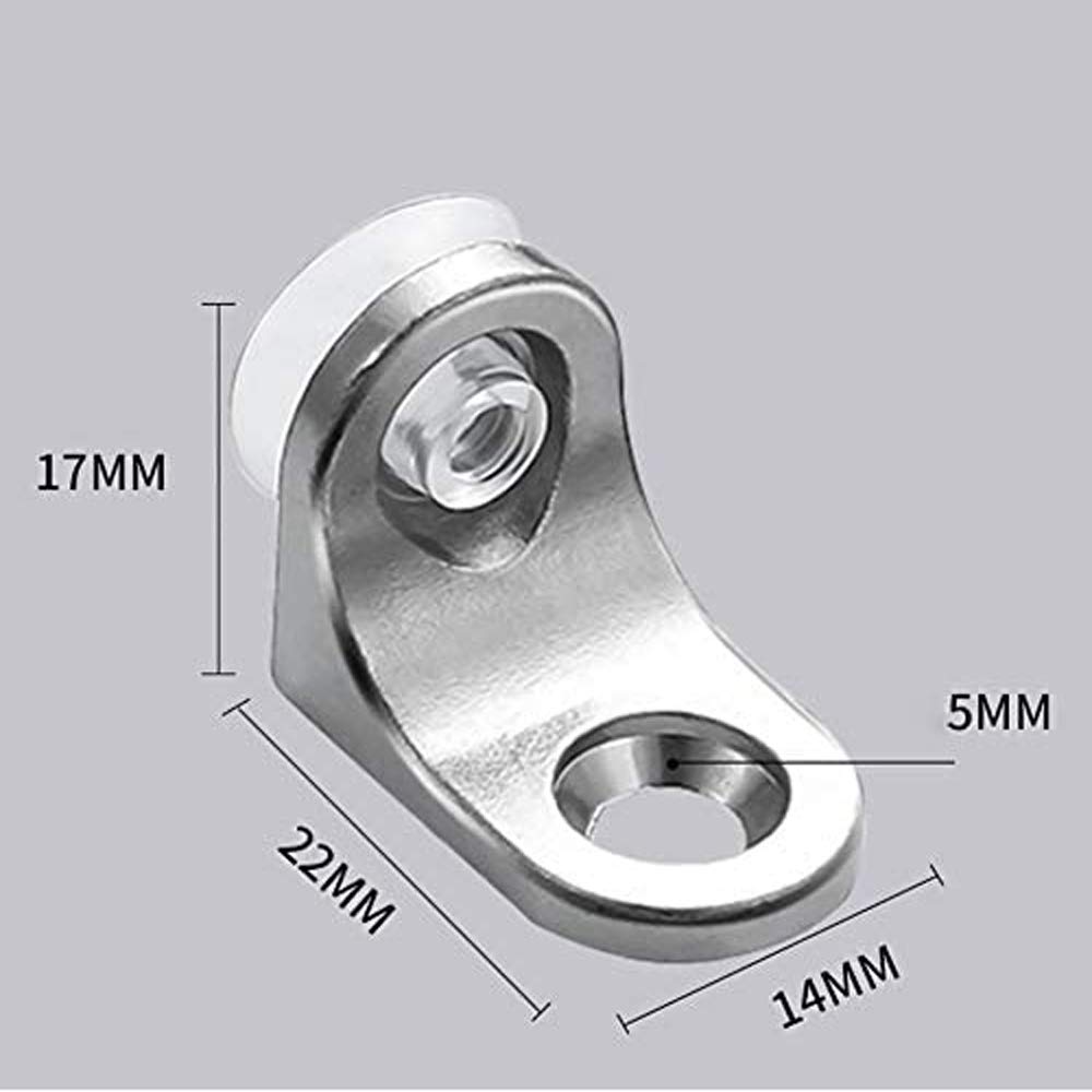 10 Stück Montagestreben Befestigung Glas Regal Klammern Stützen mit Bohrfutter Wandhalterung, Glas Montageklammern (Medium)