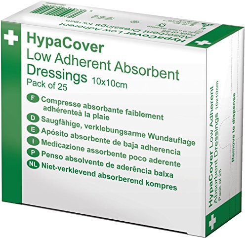 HypaCover Low Adherent Absorbent Wound Dressing 10 x 10 cm (Pack of 25)