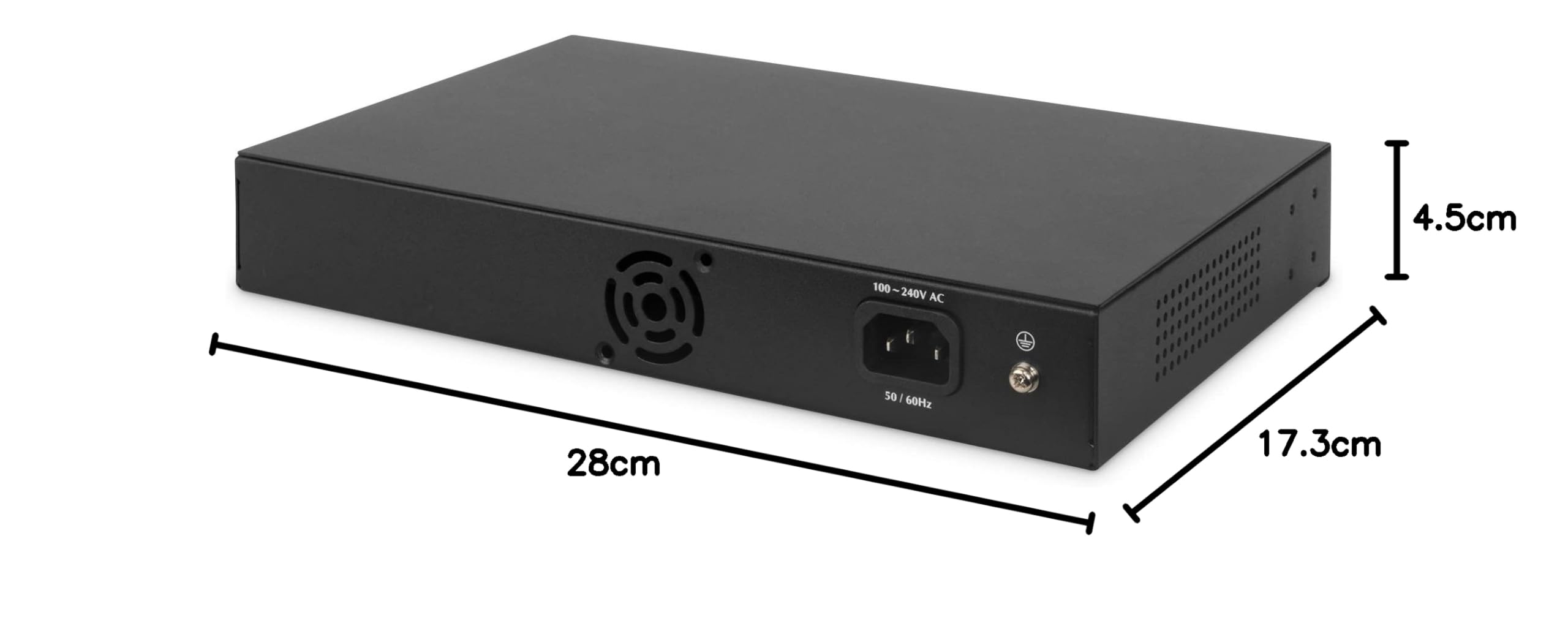 Digitus DN-60021-2 Switch di Rete Fast Ethernet (10/100), Grigio