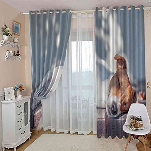 Rideaux occultants épais 100% polyester isolant avec oeillets pour grand salon