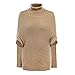 Women's Cape Poncho Style European and Fashion Knitted Shawl Memory Girl (Brown, L)