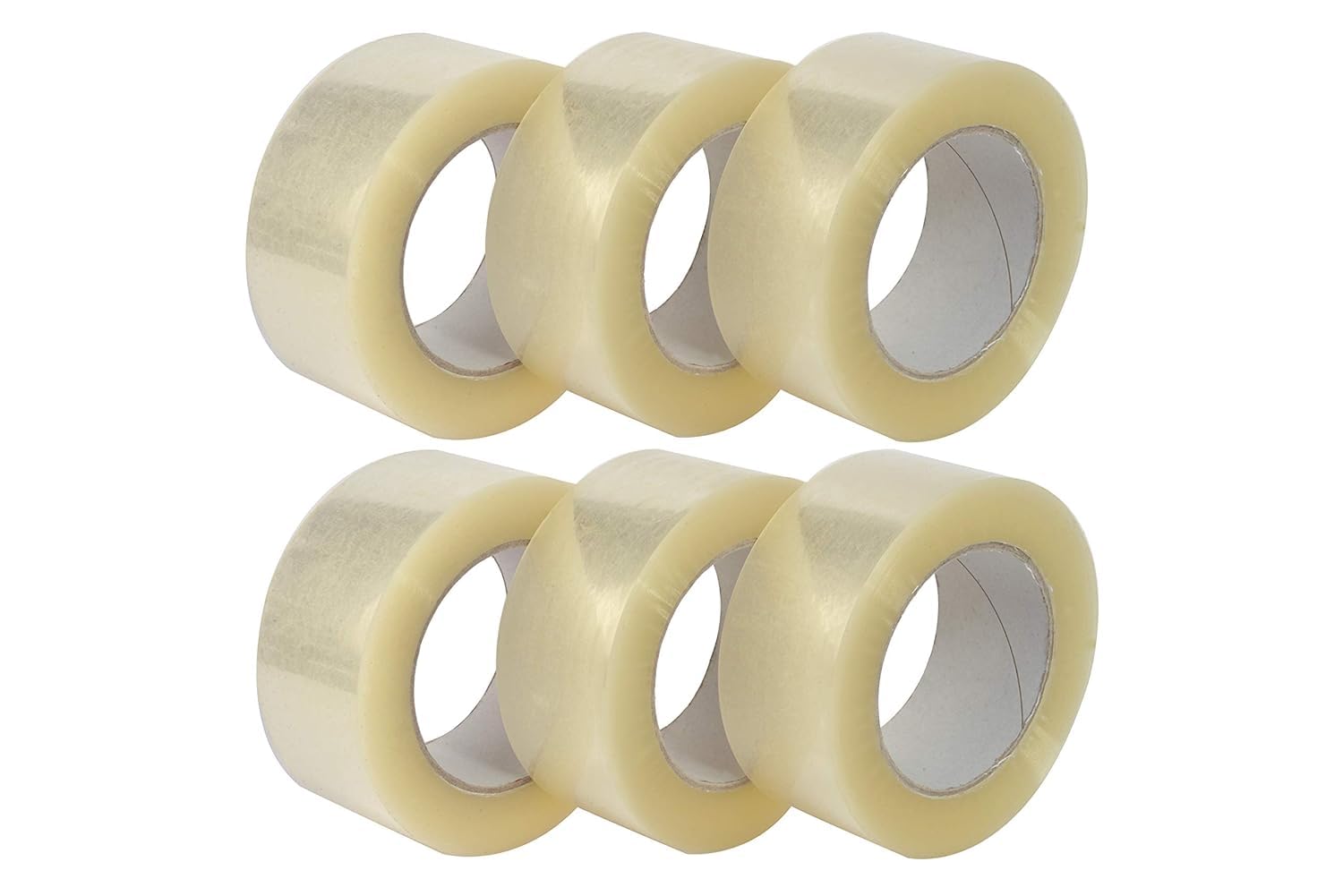 Transparentes Verpackungsklebeband für Pakete, Umzug und Versand, 6 Rollen 50 mm x 132 m
