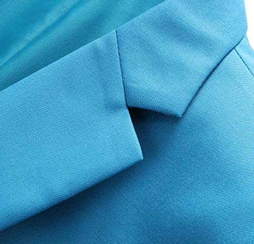 UNINUKOO Mens Suit Jacket Slim Fit Sport Coat 1 Button Notched Lapel Casual Fashion Dress Blazer for Men US Size 40 Lake Blue4