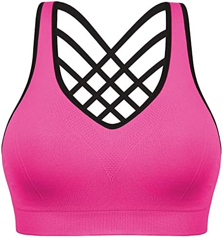 Padded Strappy Sports Bras for Women Comfortable Yoga Bra for Activewear