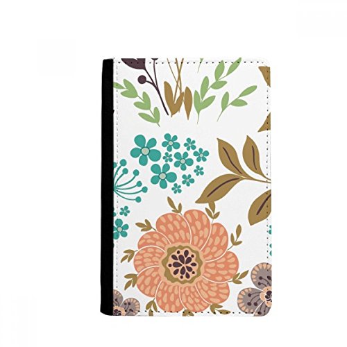 Orange Sun Flower Plant Paint Passport Holder Notecase Burse Wallet Cover Card Purse