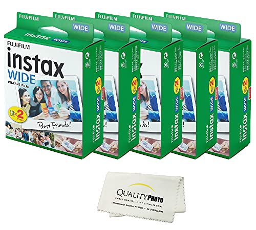 Fujifilm instax Wide Instant Film 10 Pack (100 Exposures) for use with Fujifilm instax Wide 300, 200, and 210 cameras