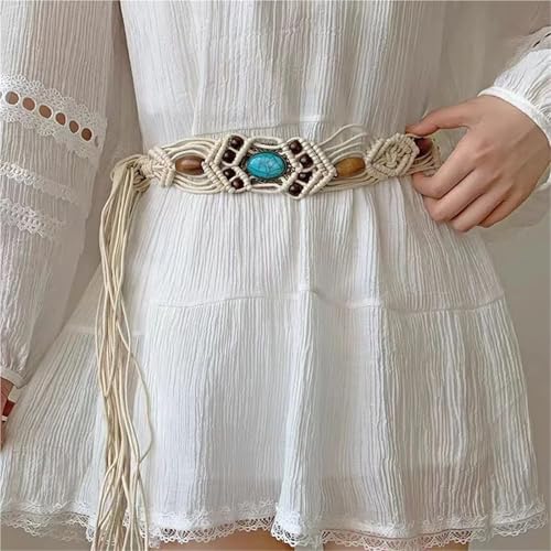 Ethnic Weave Waist Belt for Ladies Dress Slimming Versatile Fringed Rope Belt Fashion Tassel Waist Chain2