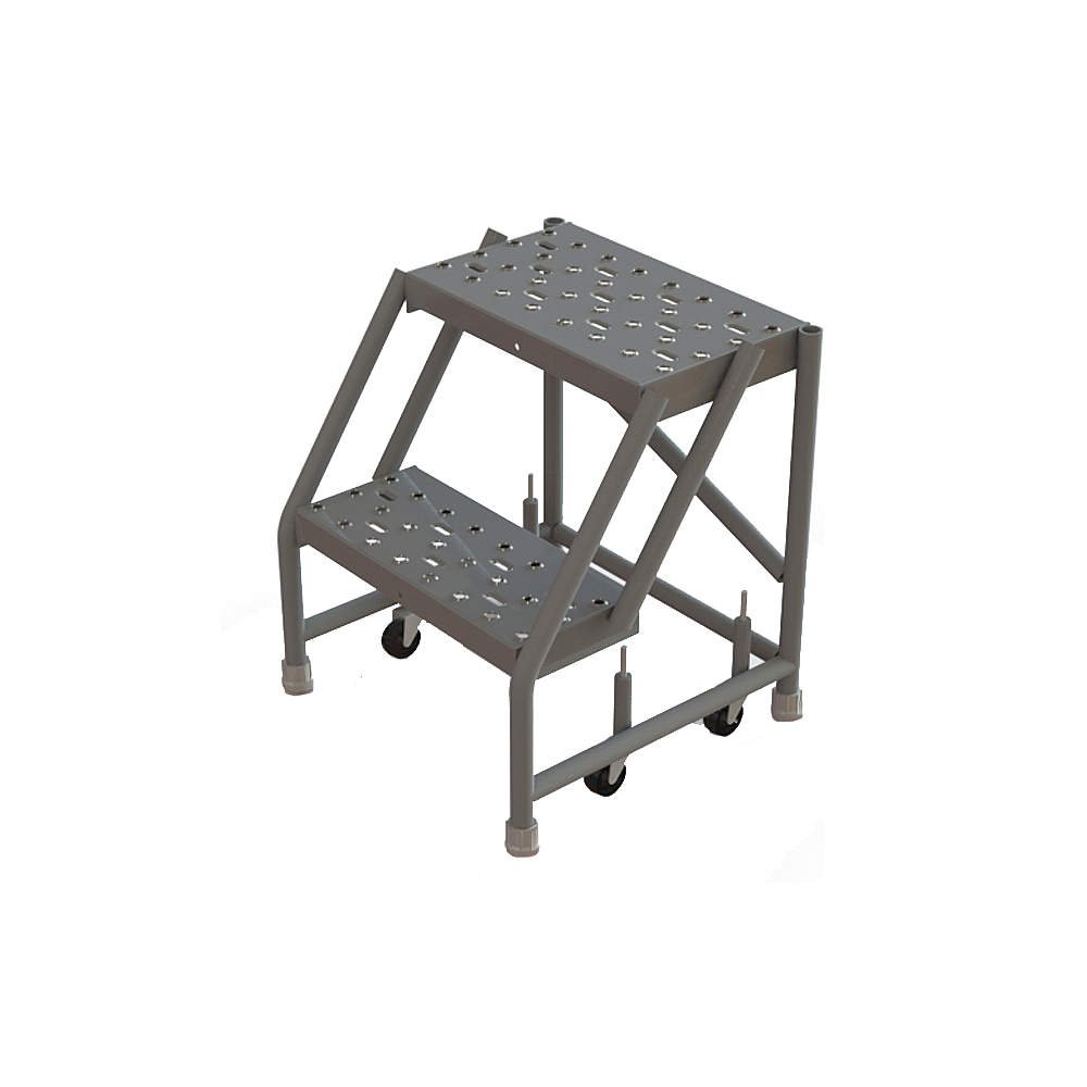 Tri Arc 2-Step / Perforated Tread / 16-inch Wide Step Step Ladders