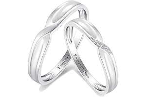 DIYA Personalized Moissanite Couples Rings Set