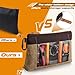 Marscamd 4 Pack Heavy Duty Tool Pouch with Carabiner, 12” Canvas Tool Pouch Bag with Clear Window (4 Colors: Black, Gray, Green, Khaki)