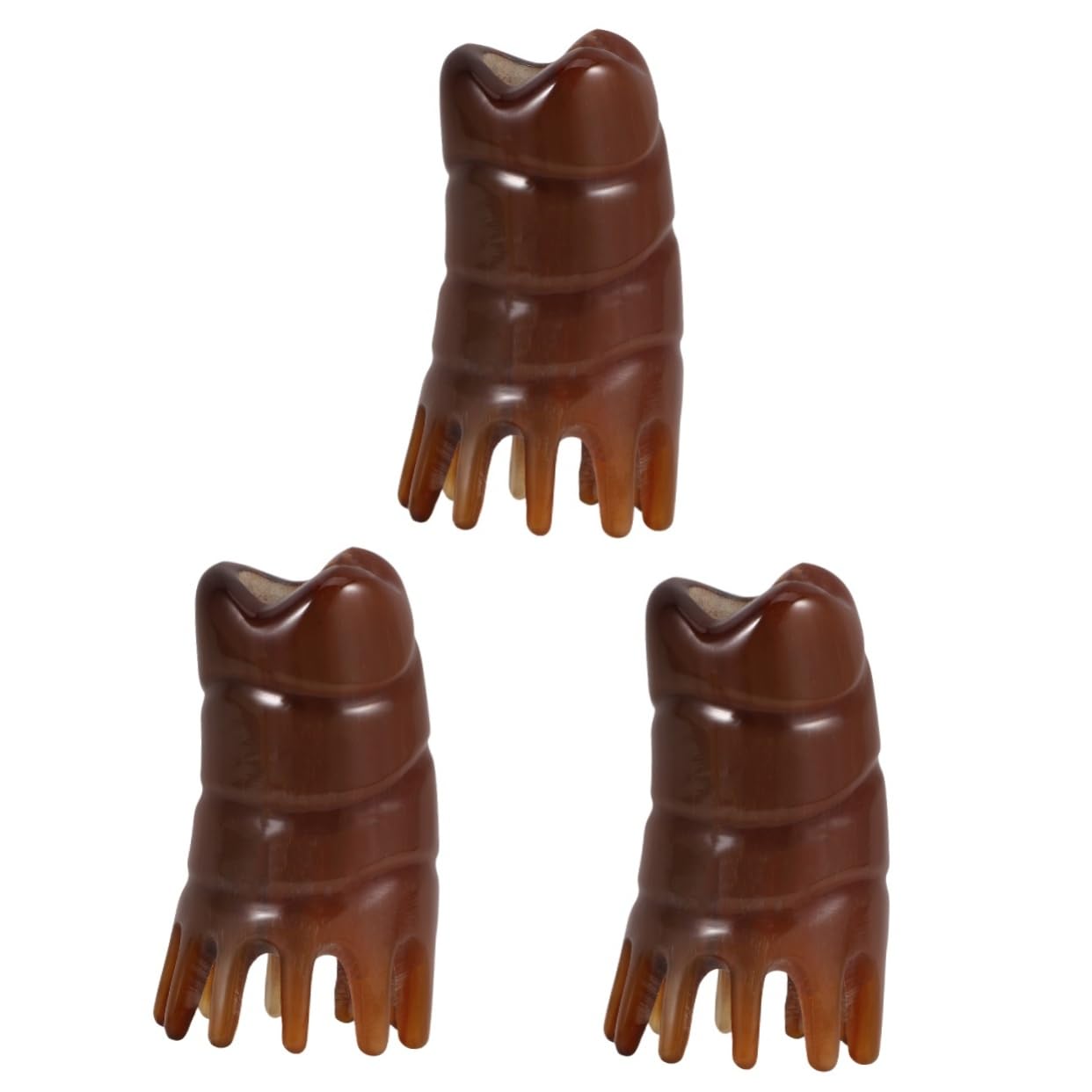 FRCOLOR 3stücke Creative Kopfhaut Massagebürste Horn Waschbürste Für Und Kopfhautmassage Leicht Und Tragbar Für Gesunde Kopfhaut Und Haarwachstum
