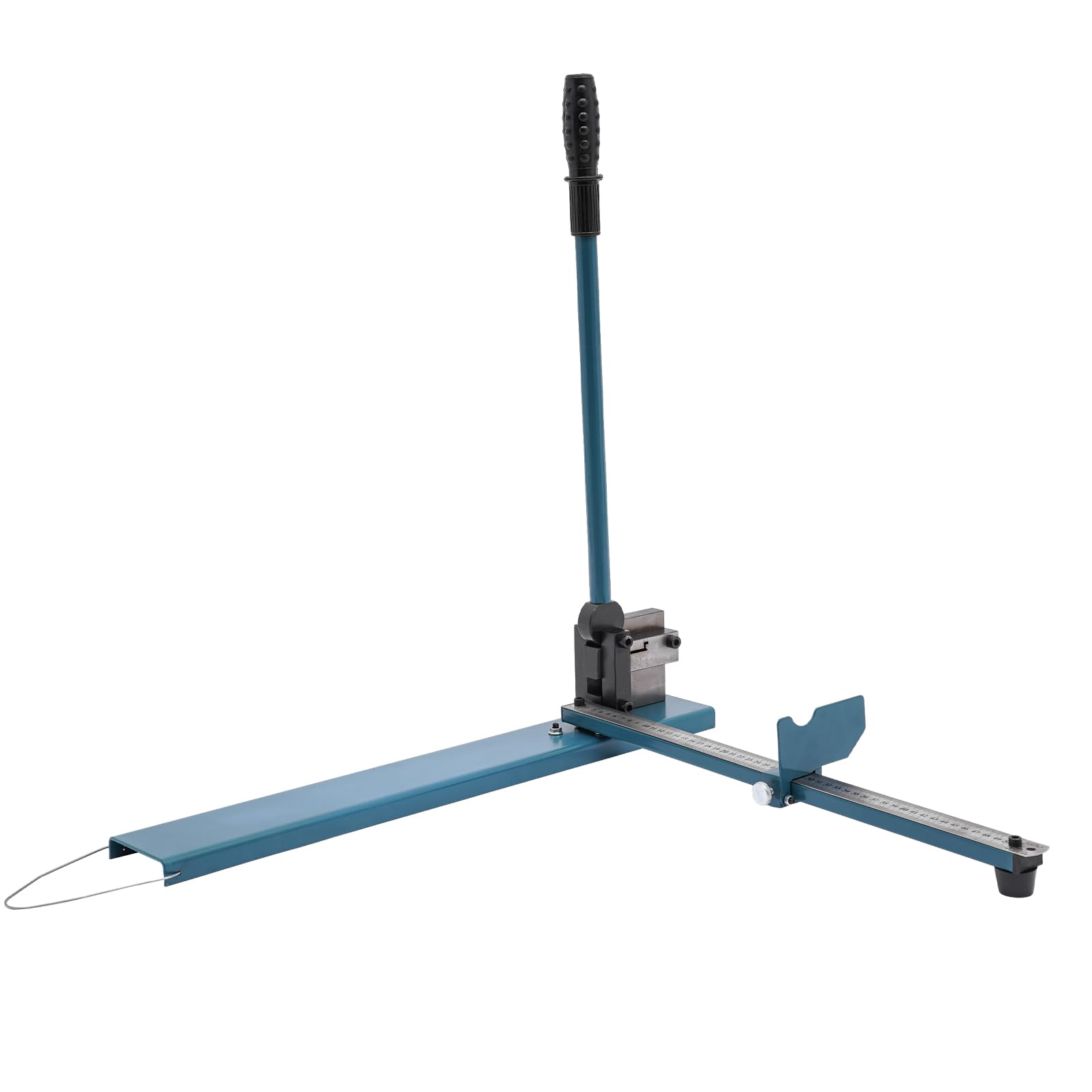 Cortador de riel DIN,Din rail cutter máquina de corte de riel de aluminio,Cortador manual de carril,Carril de doble agujero con regla para cortar acero y aluminio Rai (azul)