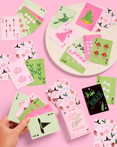 Juego de naipes Póker rosa y verde bruja 54 piezas miniatura 5