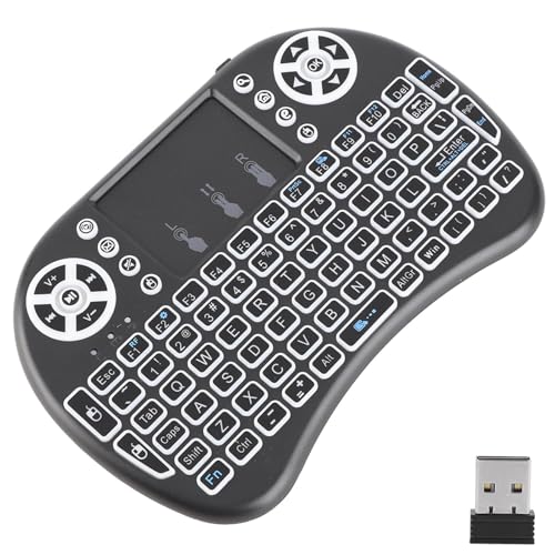 J-ouuo 2.4G ���C�����X�L�[�{�[�h �}�E�X��̌^ 92�L�[ ���^ �^�b�`�p�b�h�t�� �����R���@�\ 360�x��] 7�FLED�o�b�N���C�g �[�d�� �^�u���b�g TV HTPC �X�}�[�gTV Mac OS �Ή�