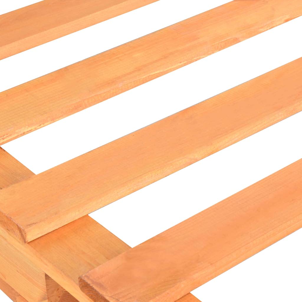 Genérico Marco de Cama palets sin colchón Madera Maciza marrón 90x200 cm,Mobiliario,Camas y Accesorios,Camas y somieres-285262