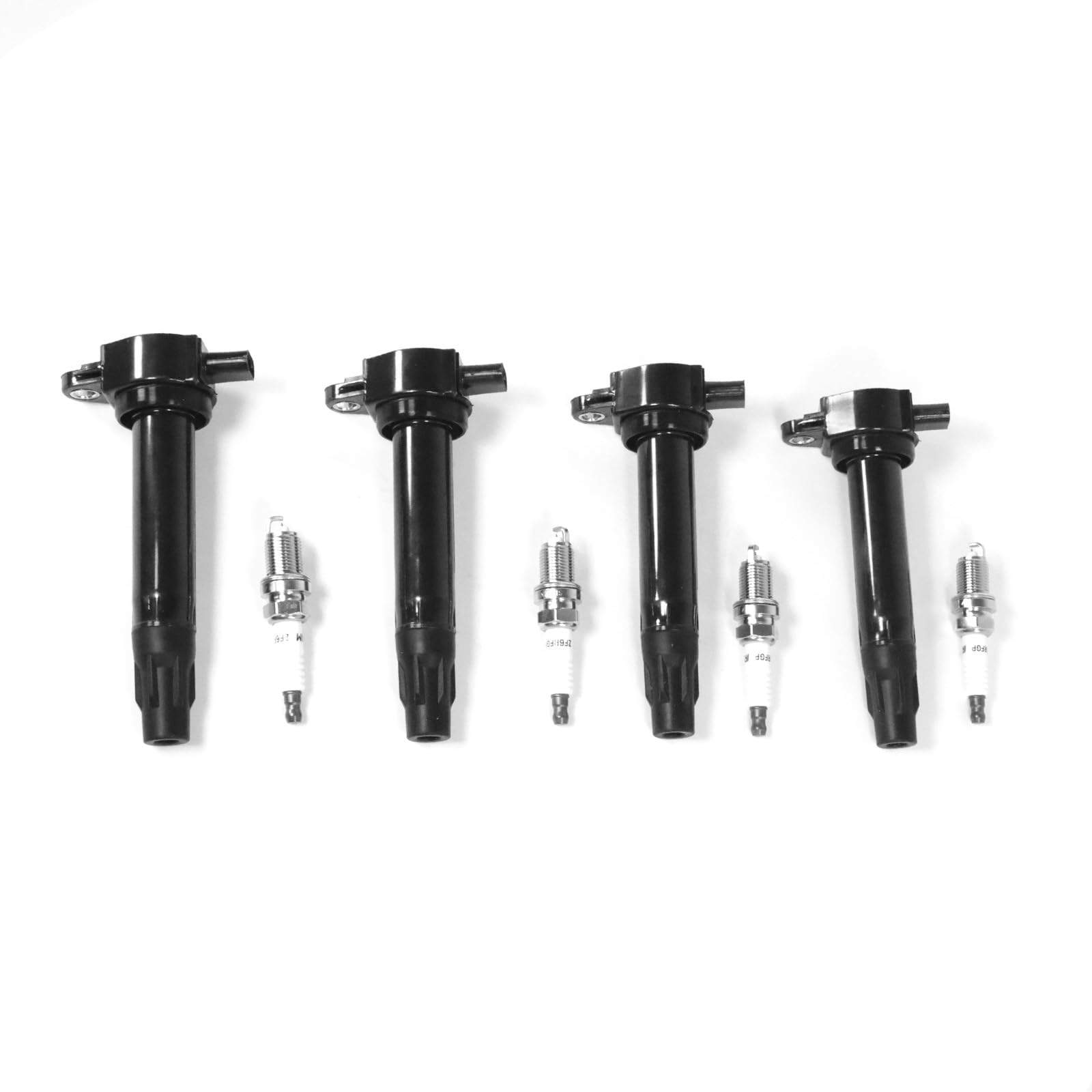 4pcs UF557 Ignition Coil Pack + 4pcs ZFR5FGP Iridium Spark Plugs for Dodge Journey Caliber & Jeep Compass Patriot L4 2L 2.4L 2007-2013 Coil Pack Set OE# 5C1644 CUF557 C1587 4606824AB