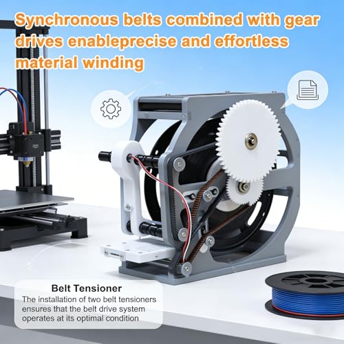 Image of 3D Industrial Filament Respooler, Electric Filament Spool Winder with Smart Start and Stop, Stepless Speed Regulation, Welding Thread Winder for Recycling PLA /ABS /TPU /Other 3D Printing Materials