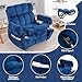 Zuacs Dual Motor Power Lift Recliner Chair with Adjustable Headrest, Extended Footrest for Elderly,Oversized Recliner with Massage and Heat,USB Port,Type C,Cup Holders,Hidden Storage Box,Navy Blue