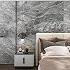TOTIO 12x78inches Grey Marble Texture Self Adhesive Wallpaper Roll Gray Vinyl Wrap 3D Concrete Granite Effect Countertop Contact Paper Matte Thicken Waterproof Furniture Sticker DIY Wall Sticker #1