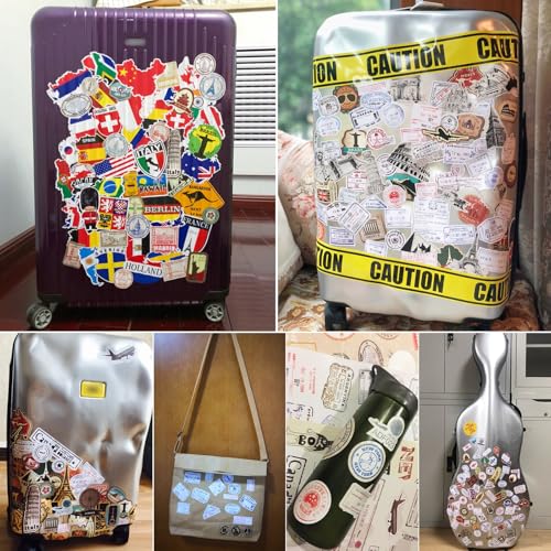 Image of Travel Stickers Pack, Luggage Stickers for Suitcases,Water Bottles, Notebook, Laptop, Travel Journal Sticker, Road Trip, Adventure Sticker