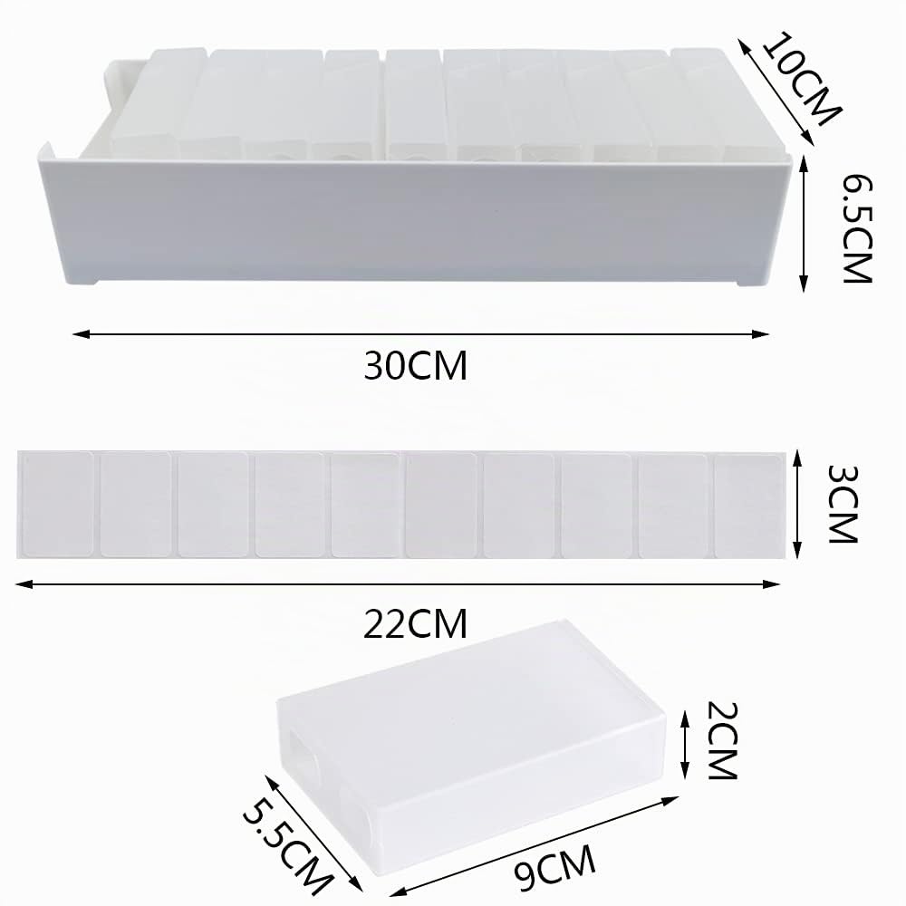 Boîte de rangement pour câbles de données,Boîte de rangement multi-grilles pour câbles de données Boîte de Rangement pour câbles Anti-poussière
