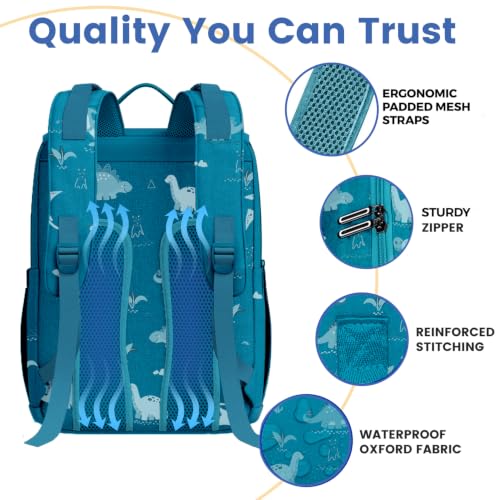 Image of PILLANI Baby Diaper Bag Backpack - Large Waterproof Travel Diaper Bag for Boys & Girls, 16 Organizer Pockets with Changing Pad, Insulated Bottle Pockets & Stroller Straps, Baby Shower Gifts, Dinosaur