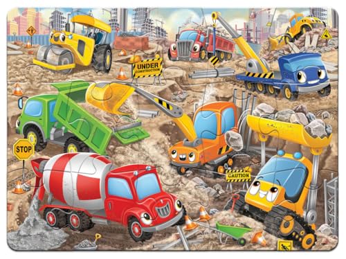 Image of Frank Under Construction Puzzle & Book | Fun & Educational 15-Piece Floor Puzzle with 'Elly's Dream' Storybook for Kids 3+ Years | Interactive Learning Toy for Fine Motor Skills & Early Development
