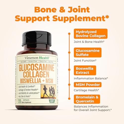 Vimerson Health VHGLUCOCOLLAGEN Glucosamine Chondroitin Msm With Collagen Powder. Joint Support Supplement. Bromelain thumb #4