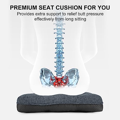 Wellsin Indoor Chair Cushions For Dining Chairs 4 Pack, 15.5" X 15.5" Kitchen Chair Cushions With Ties And Non-Slip Backing, Tufted Shredded Memory Foam Kitchen Chair Pads (Navy) #TOP5