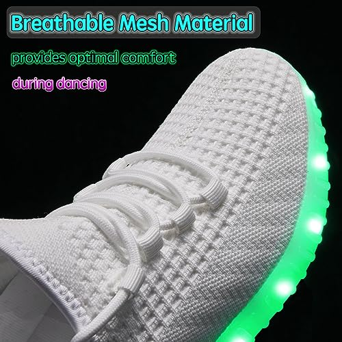 Light Up Shoes for Women Men, Unisex USB Charging LED Shoes Adult Halloween Mesh Upper Glowing Luminous Trainers Dancing Flashing Sneakers2