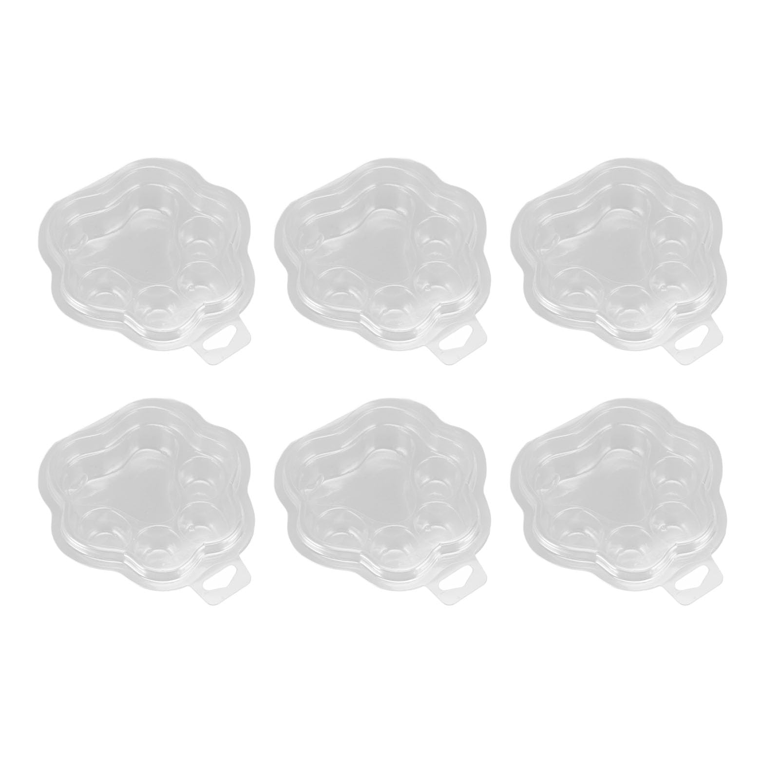 25PCS Cat Claw Wax Melt Container, PET Clear Empty Wax Melting Tray, 1.5oz, Fun DIY Chocolates Candles Soaps Making, Reusable, Environmentally Friendly, for Crafts