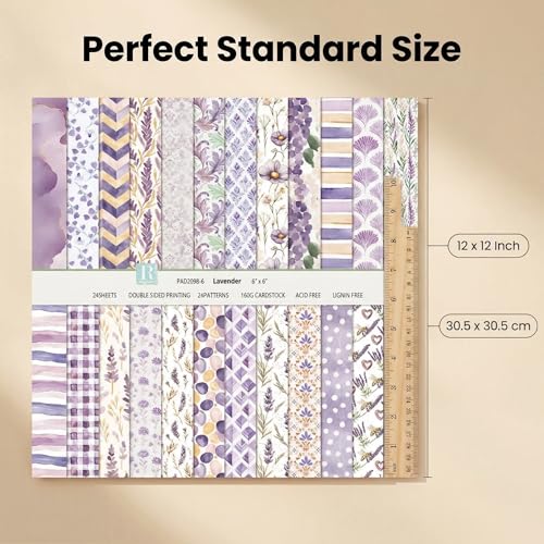 Papier scrapbooking double face vintage E - 24 feuilles sans acide ni chlore - 2