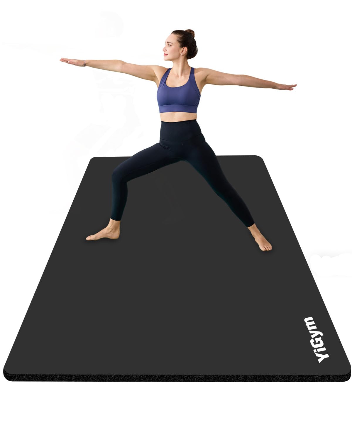 Gymnastikmatte 195x90cm Groß Yogamatte 10/15mm Dicke XL Fitnessmatte | Mit Tragegurt und Tasche, Rutschfest, Indoor, Outdoor, Home, Gym, Turnen, Pilates