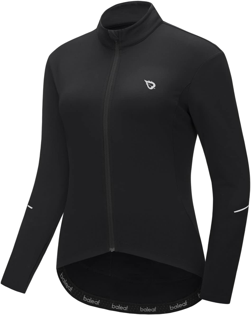 baleaf Women's Thermal Cycling Jersey Long Sleeve Winter 4 Pockets Bike Fleece Jackets Windproof Reflevtive Cold Weather