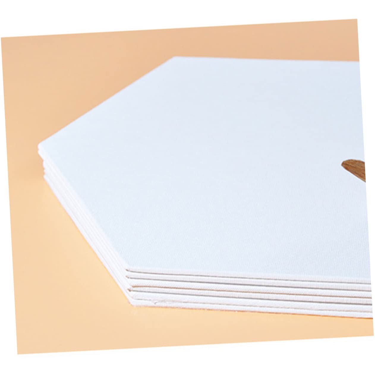 Toiles D'artiste Hexagonales en Coton, 3 Pièces, Blanches