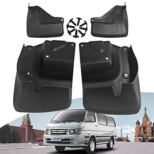 ZHANGLI Mudguard Kit for Hiace, 4pcs Car Mud Flaps Screw Fixing Wear Resistant Mudguard Kit for HIACE 2015-2018