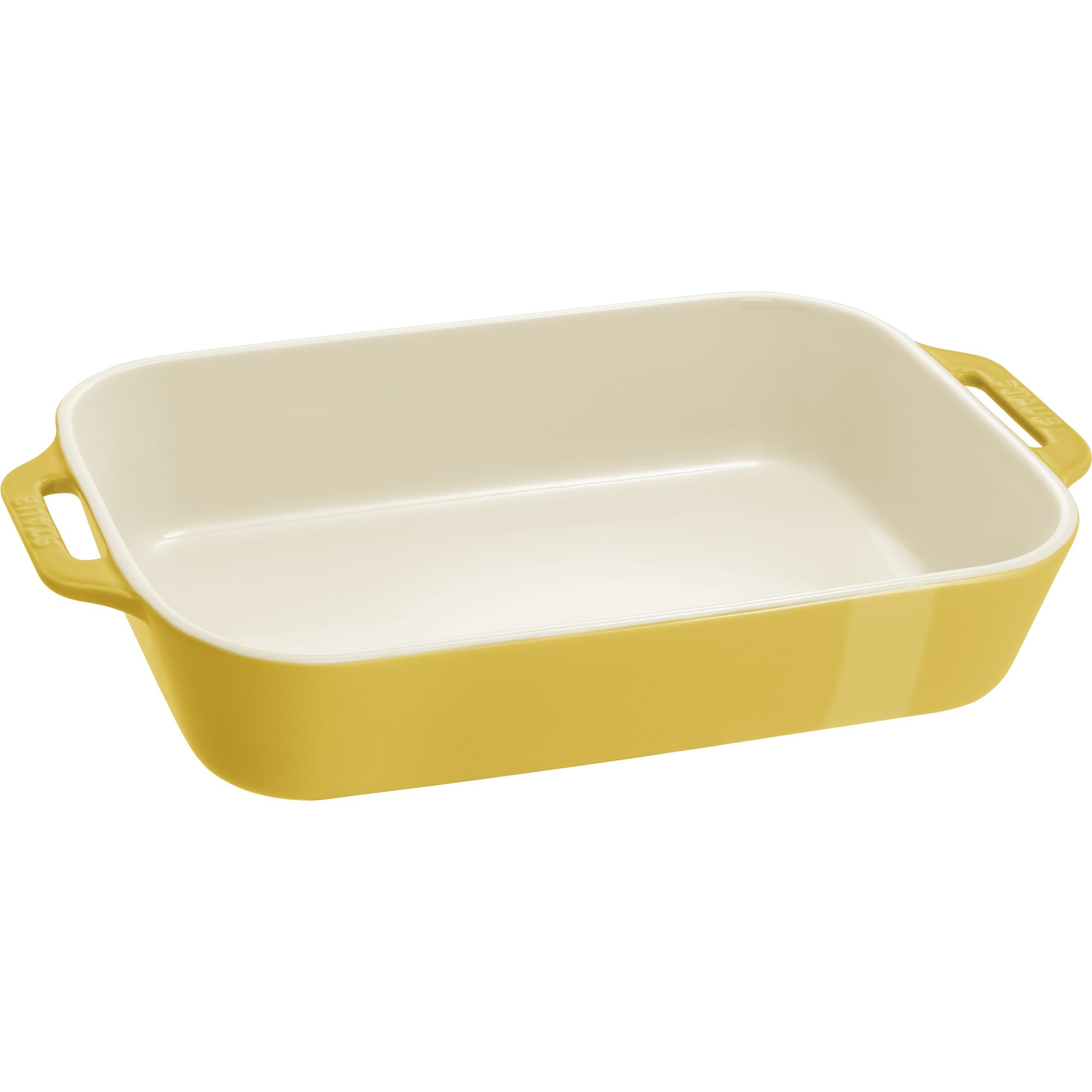 STAUB Gratins Keramik-Backformen-Set aus Steingut, rechteckig, Zitronengelb, 3-teilig