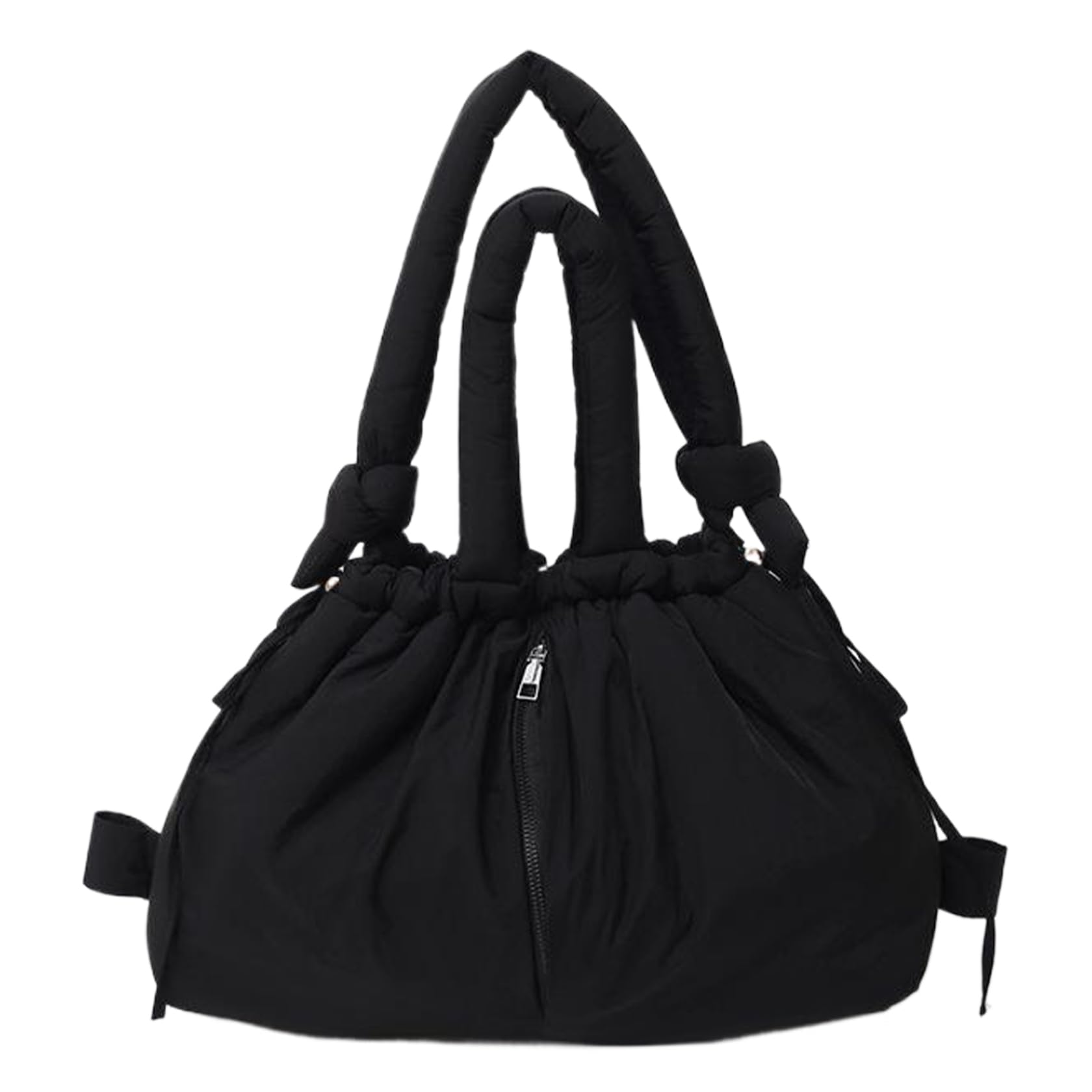 11 Inch Puffer Backpack for Women Lightweight Puffy Tote Bag Adjustable Shoulder Strap for Handle Shoulders with Drawstring for Work Shopping Travel