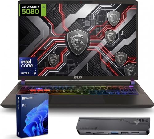 Image of msi Vector 16 inch HX RTX 5080 QHD+ 240Hz Intel Ultra 9 275HX AI Gaming Laptop