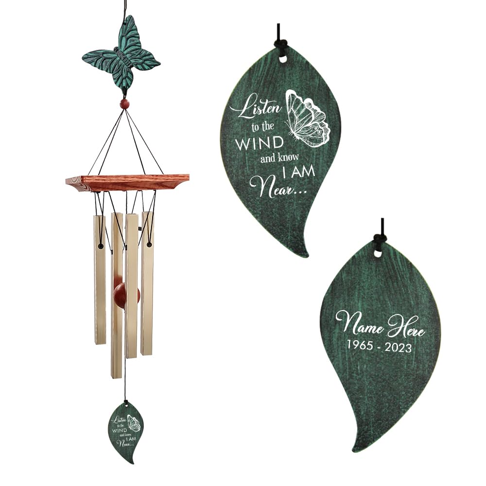 ASTARIN Memorial Custom Wind Chimes for Loss of Loved One, Wind Chimes for Patio Yard Decor, 24'' Condolences