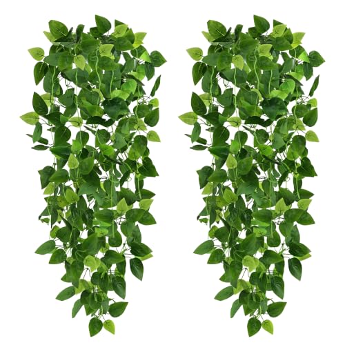 CEWOR 2pcs Fake Hanging Plants for Room Decor...