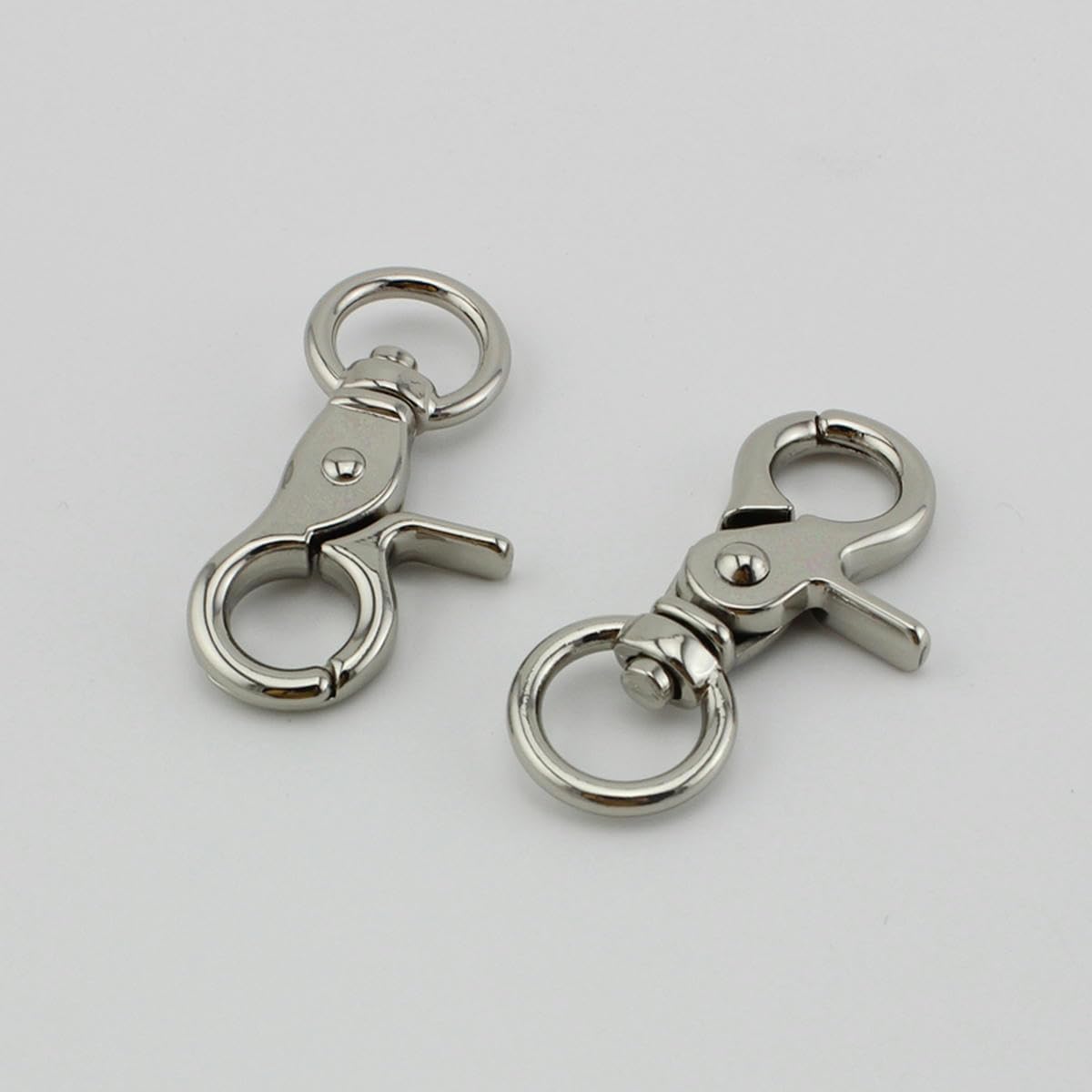 10-30 piezas 59 * 15,5 mm bolsa correa gancho hebilla metal giratorio langosta cierre DIY ganchos llavero hebillas accesorio-plata-30 piezas