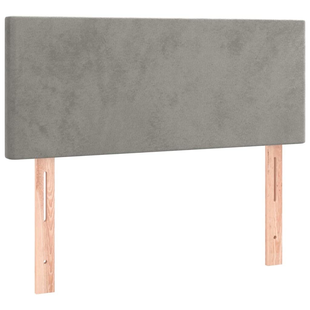 Cabecero de cama LED 80 x 5 x 78/88 cm, terciopelo, gris claro, altura ajustable con tira RGB para estructura de cama, diseño moderno, se puede cortar de forma segura para dormitorio o salón