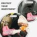 WZYWHJ Cute Baby Goat Pattern Car seat Anti Kick Storage pad 2 Pieces, Multi-Functional Storage Bag seat Protector After Installation