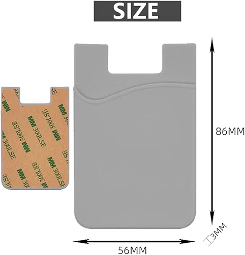 Miniatura 3 de Soporte para tarjetas de teléfono, cartera de silicona para teléfono celular (paquete de 3) para pegar en la parte posterior de casi todos los