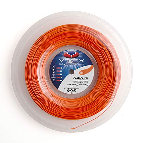 Ytex Pentapower Terracota Tennis Racquet String Set (16L Gauge, 1.25Mm) #TOP12