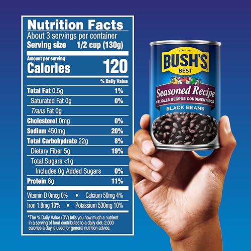 Image of Bush's Best Seasoned Black Beans, 15 oz
