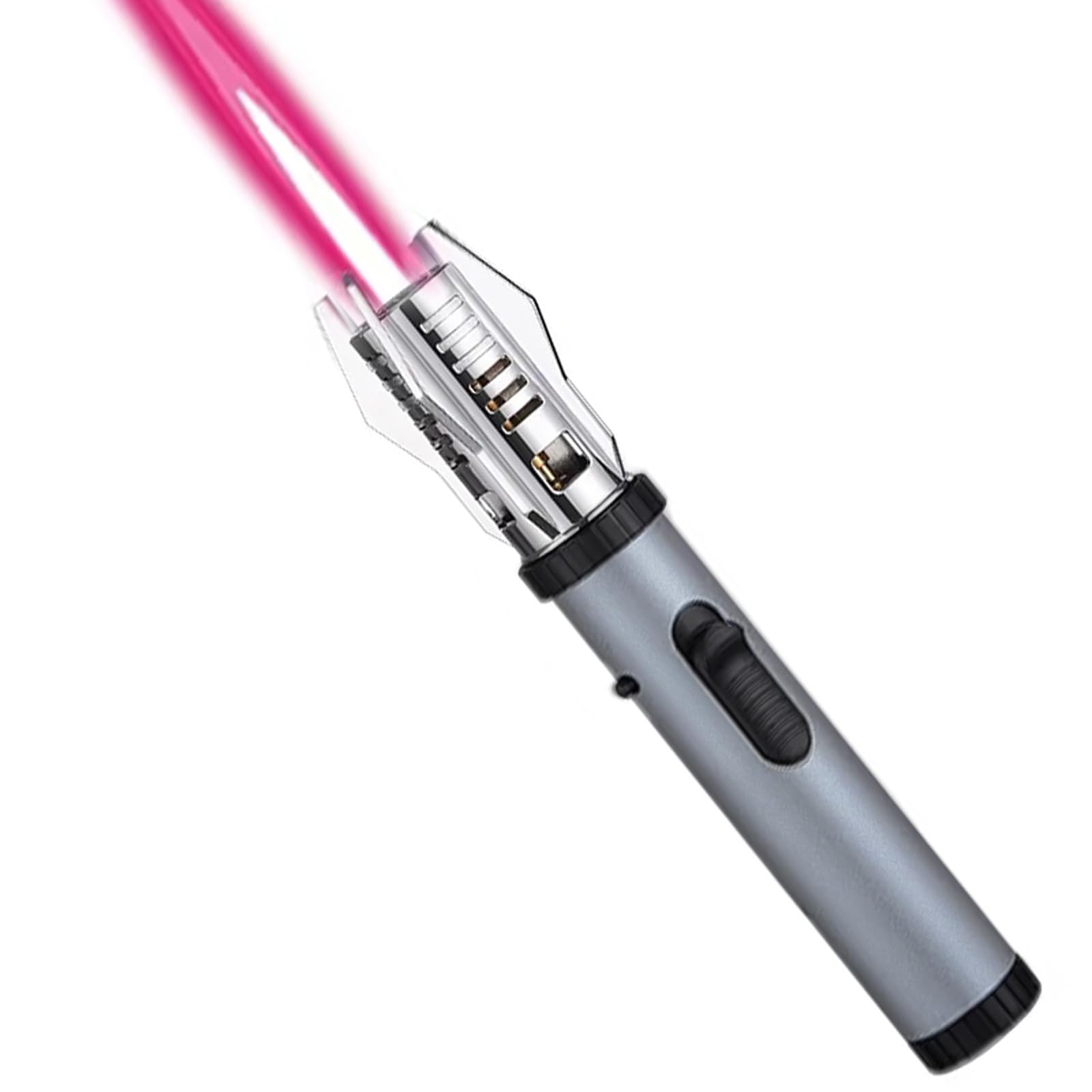 Torch Lighter, Camping Outdoor Windproof Straight Flame Lighter, Adjustable Red/Blue Flame Torch Lighter, Refillable Butane Gas Windproof Jet Flame