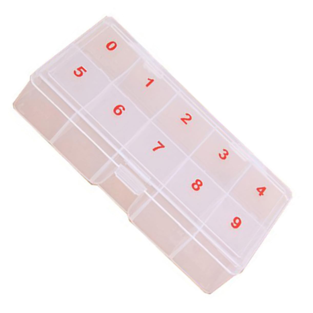 FRCOLOR Nial Sticker Case Fishing Hook Organizer Nail Organizers and Storage Manicure Fake Nails Nail Tip Holder Case Acrylic Jewelry Organizer Bead Container Stickers Translucent White