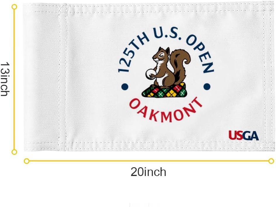 2025 US Open Flag Oakmont Golf Pin USGA Flag Practic Putting Green Golf Flag For Backyard Garden Double-Sewn 600D Nylon Miniature Pin Flag egulation Tube Flag(white 20"x13")